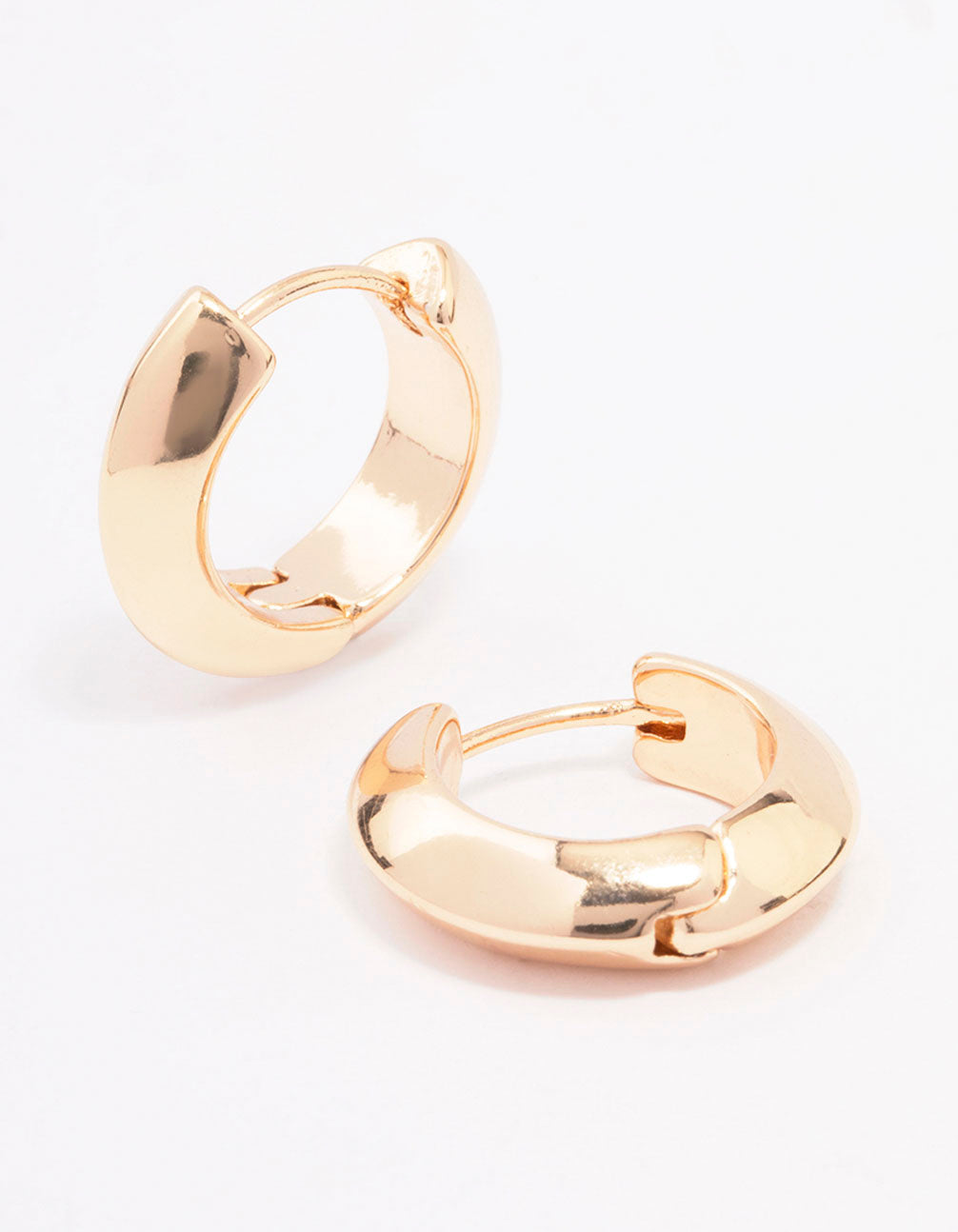 Image of Gold Chunky Small Hoop Earrings