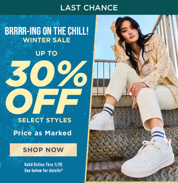 30% OFF SELECT STYLES. SHOP NOW