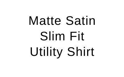 Matte Satin Slim Fit Utility Shirt