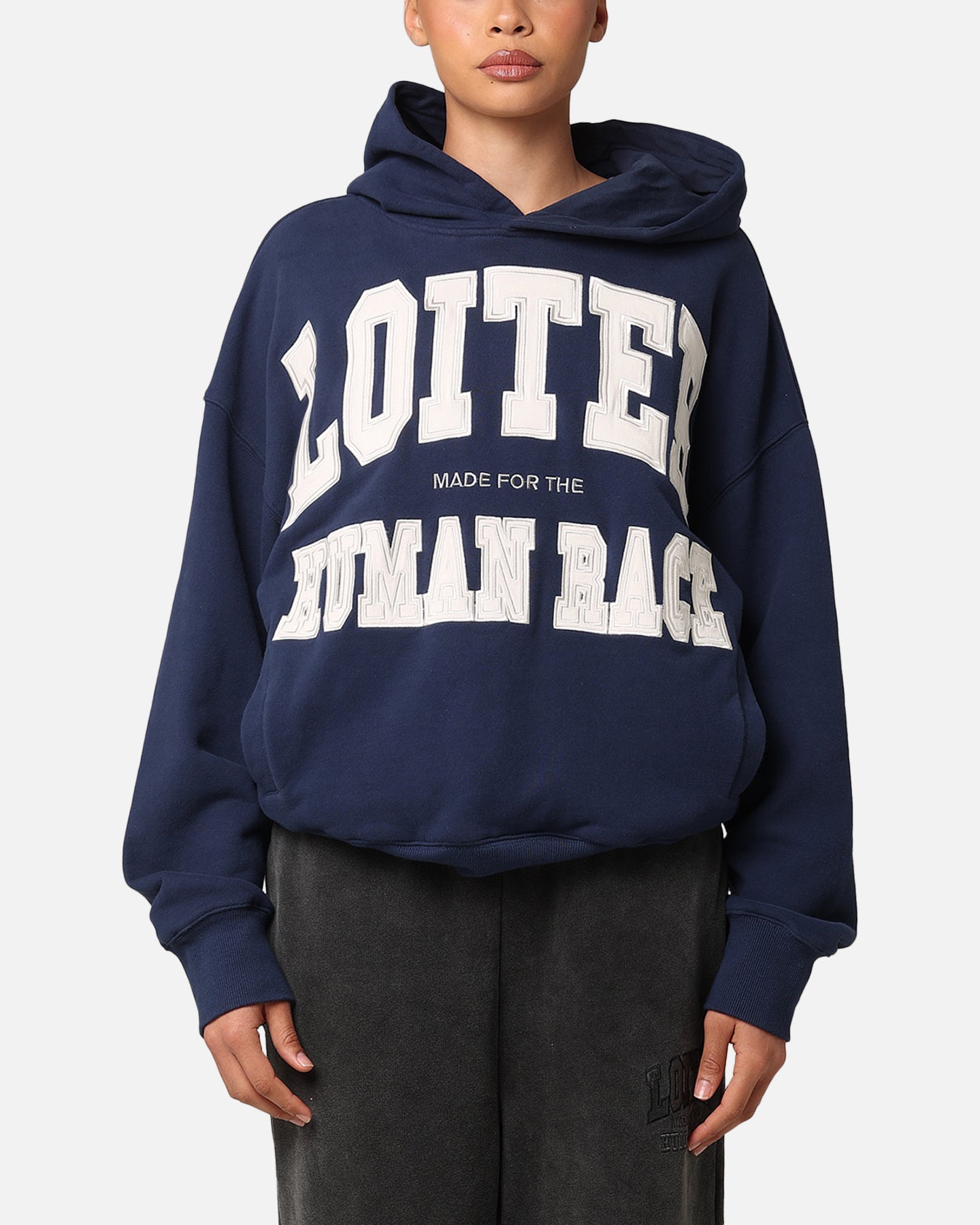 Image of Loiter College Dropout Hoodie Navy