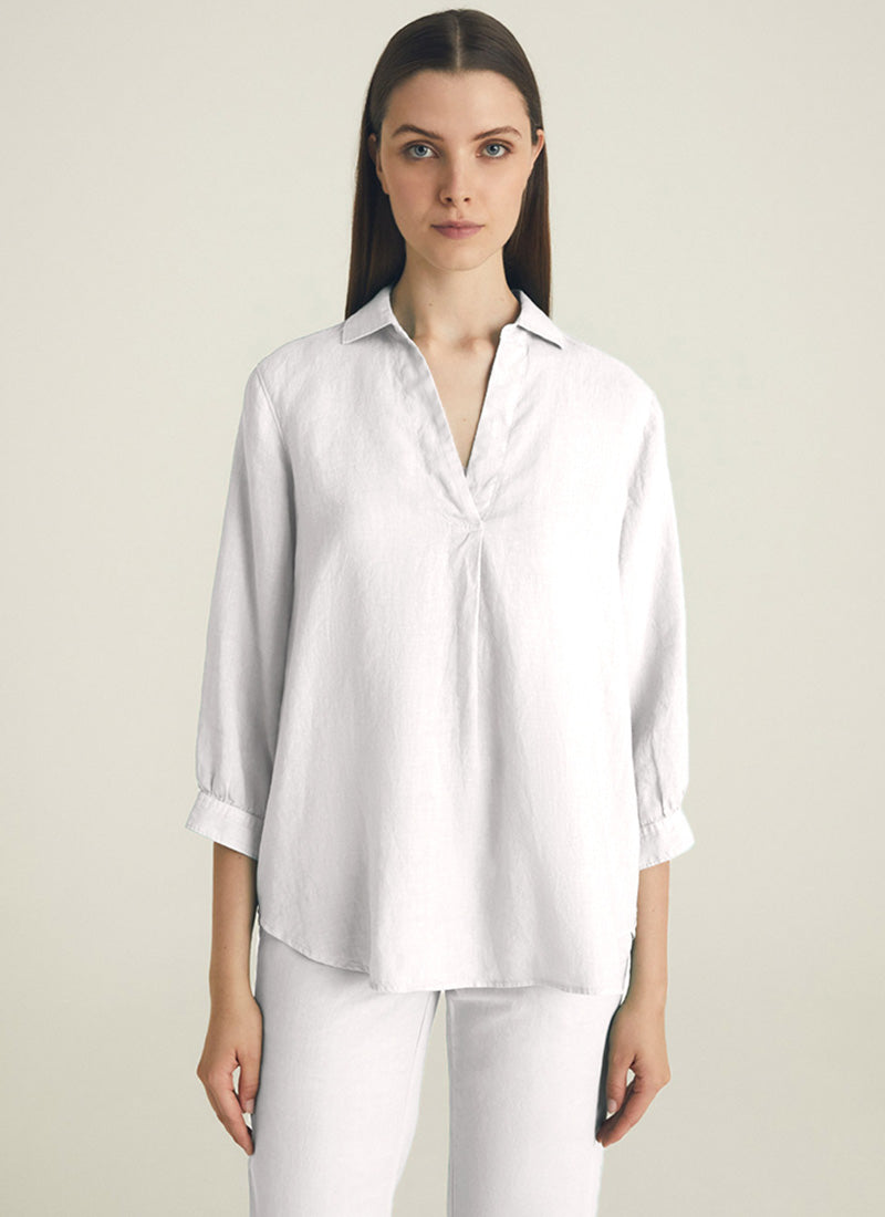 Image of Popover Linen Shirt