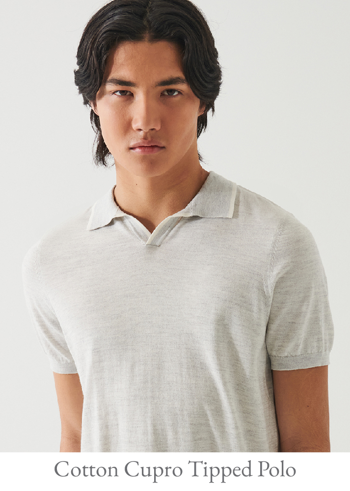 COTTON CUPRO TIPPED POLO