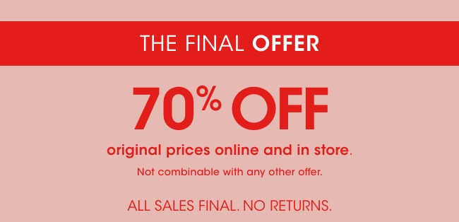 The Final Offer: 70% off