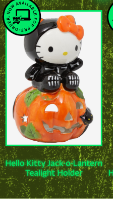 Hello Kitty Jack-o-Lantern Tealight Holder