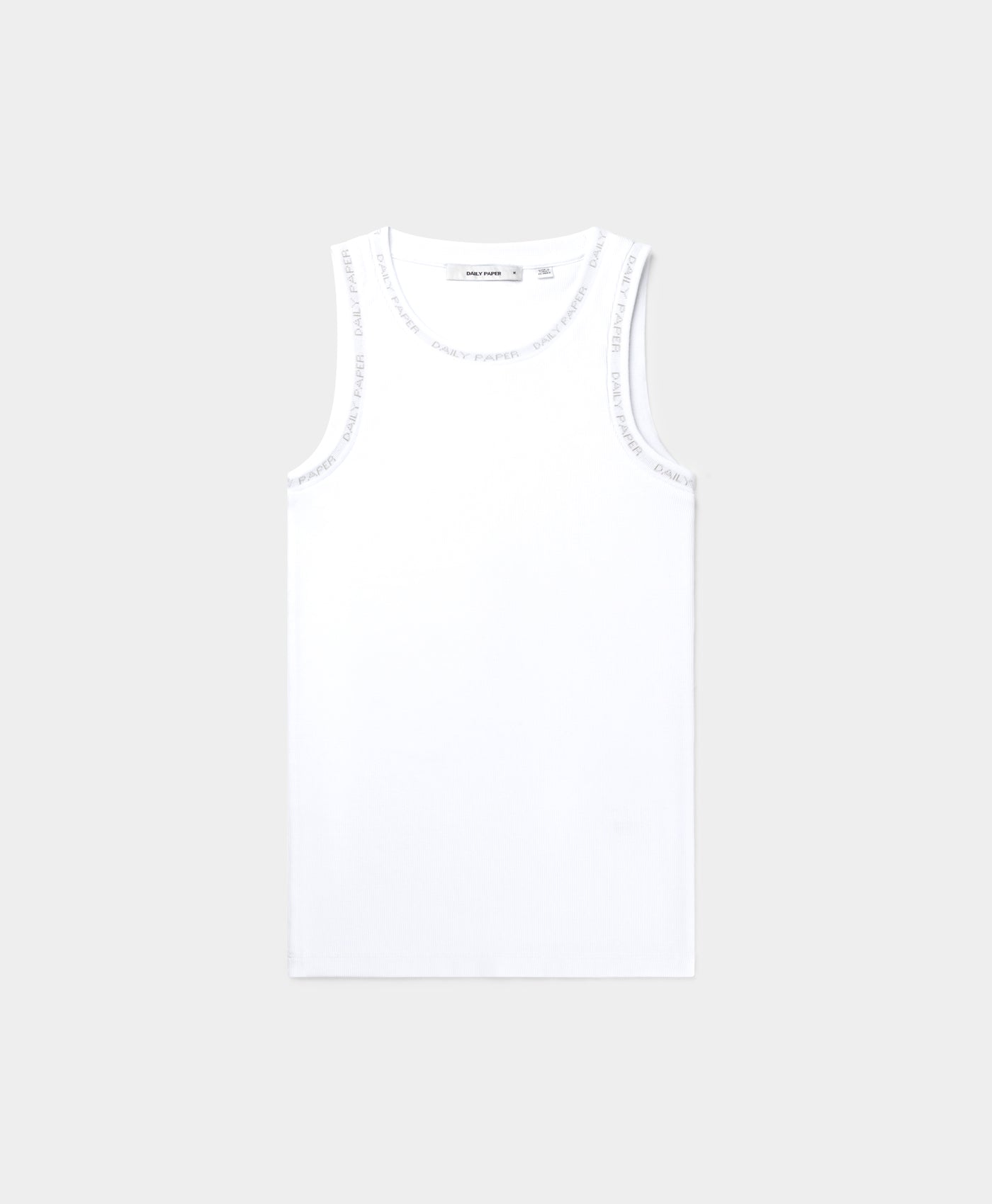 Image of White Erib Tank Top Mens