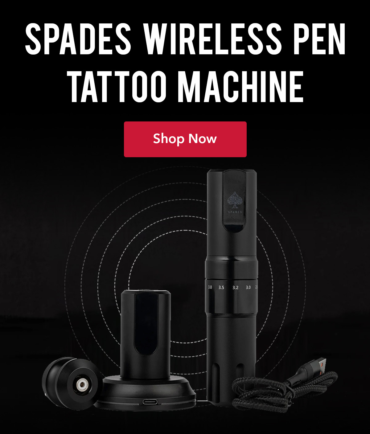 Spades Wireless Pen Tattoo Machine