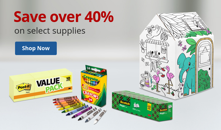 Save over 40% off select supplies - Shop Now