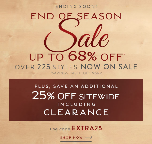 End of Season Sale | Up to 68% OFF