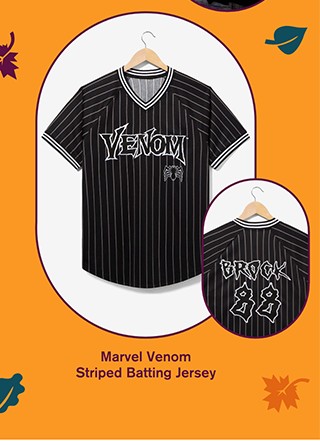 Marvel Venom Striped Batting Jersey