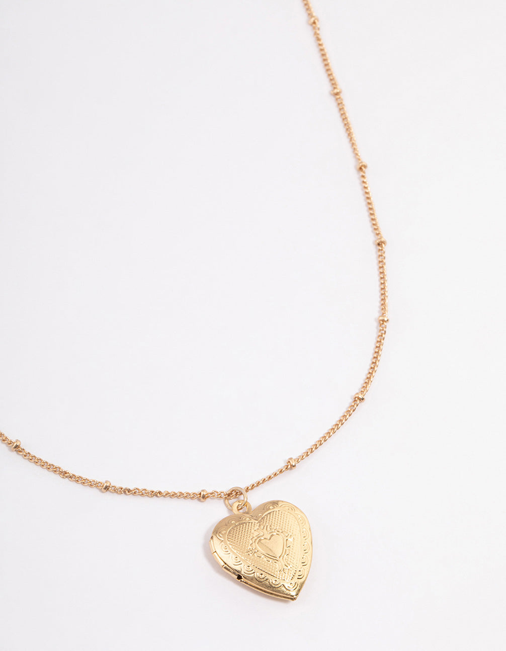 Image of Gold Heart Locket Necklace