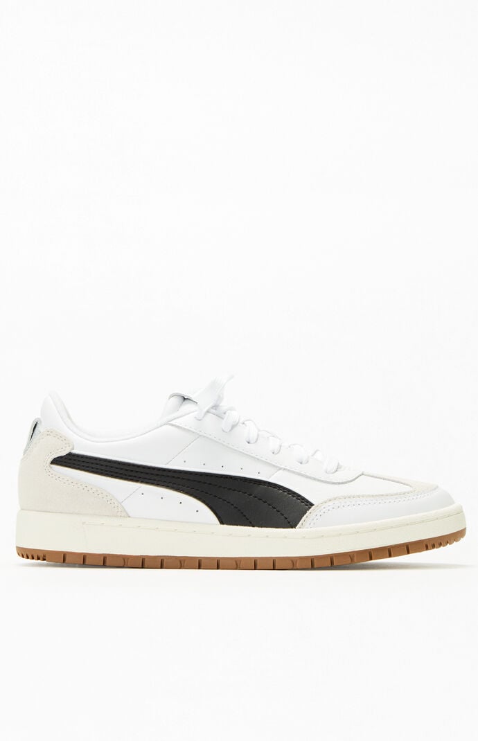 Image: Women's White & Black Premier Court Sneakers