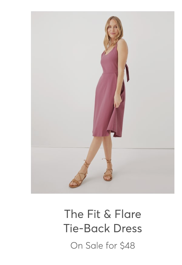 The Fit & Flare Tie-Back Dress, On Sale for $48