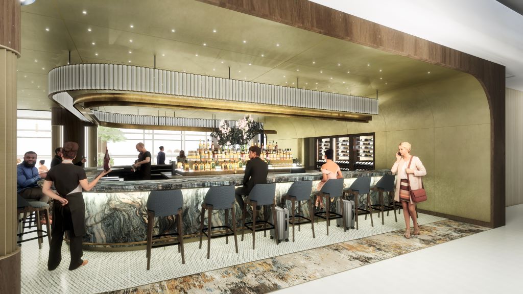 A rendering of Delta's JFK premium lounge