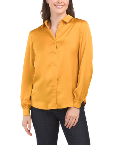 Long Sleeve Satin Shirt