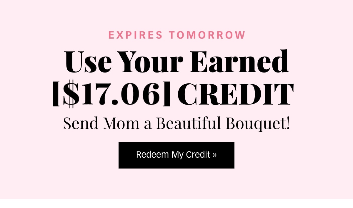 You've Earned a [$17.06] Credit! Redeem Now »