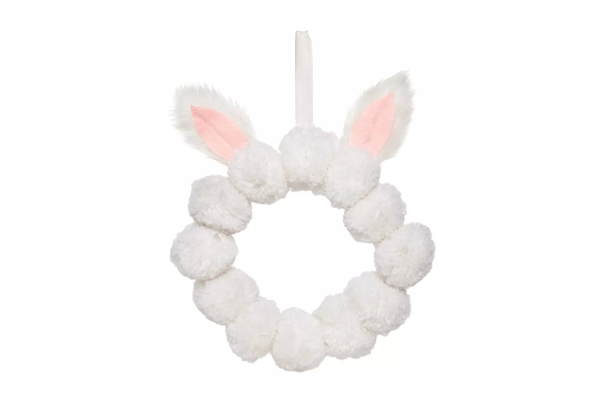 Image of Fabric Bunny Wreath