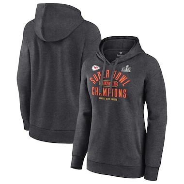  Fanatics  Heather Charcoal  Super Bowl LVIII Champions Under the Lights Fleece Pullover Hoodie