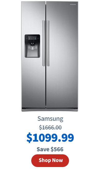 Samsung 24.5 CuFt Side-By-Side Refrigerator in Stainless Steel with External Dispenser