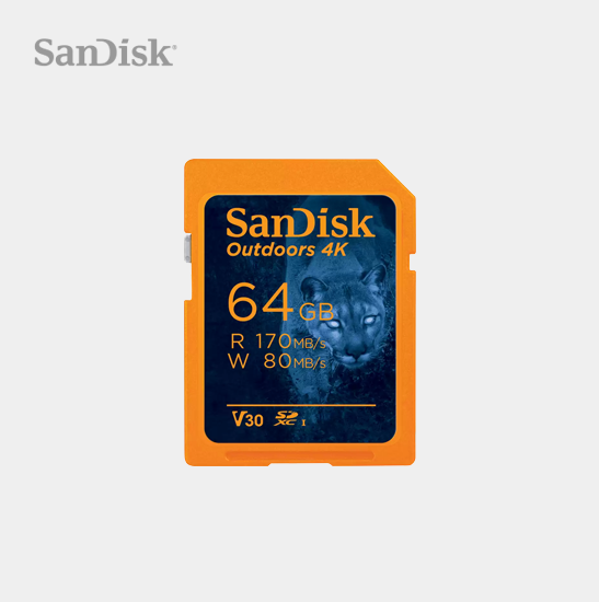 SanDisk® Outdoors™ 4K SDXC™ UHS-I Card