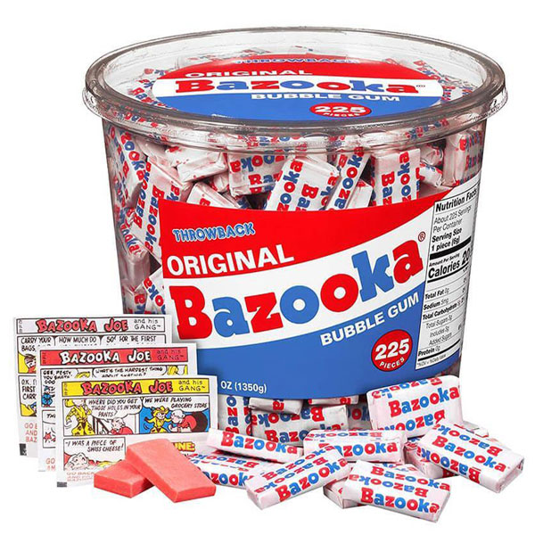 126952 - Bazooka Bubble Gum - Original: 225-Piece Tub