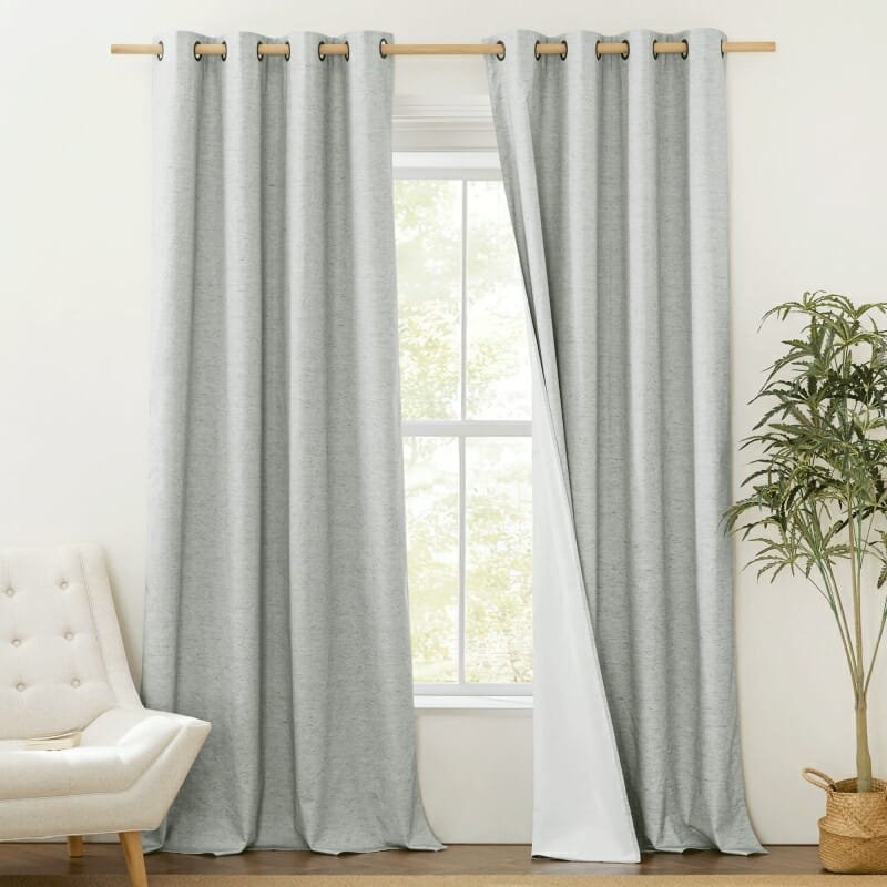 Cronin Linen Look Blackout Custom Curtain