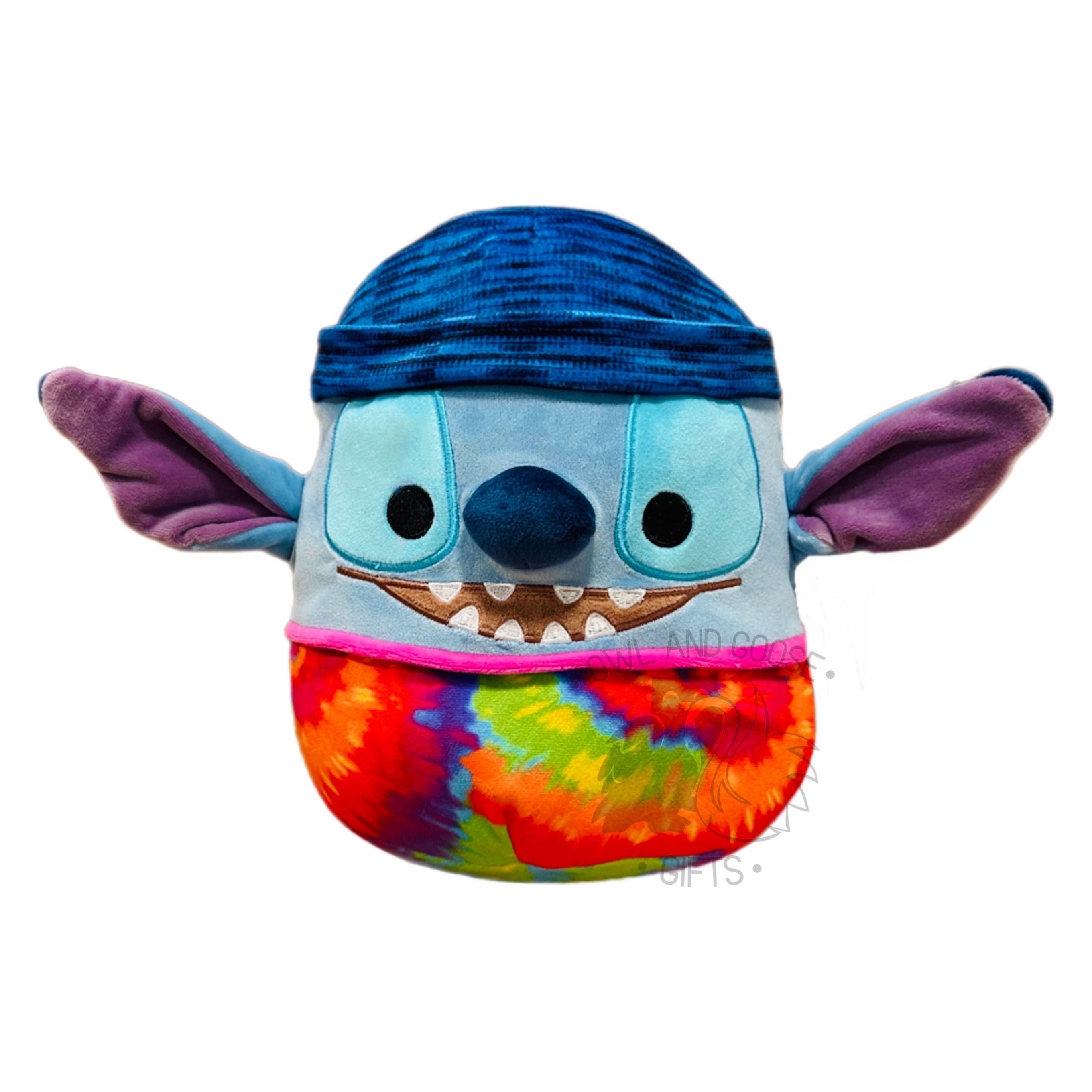 Squishmallow 8 Inch Stitch with Tie Dye Shirt Disney Plush Toy