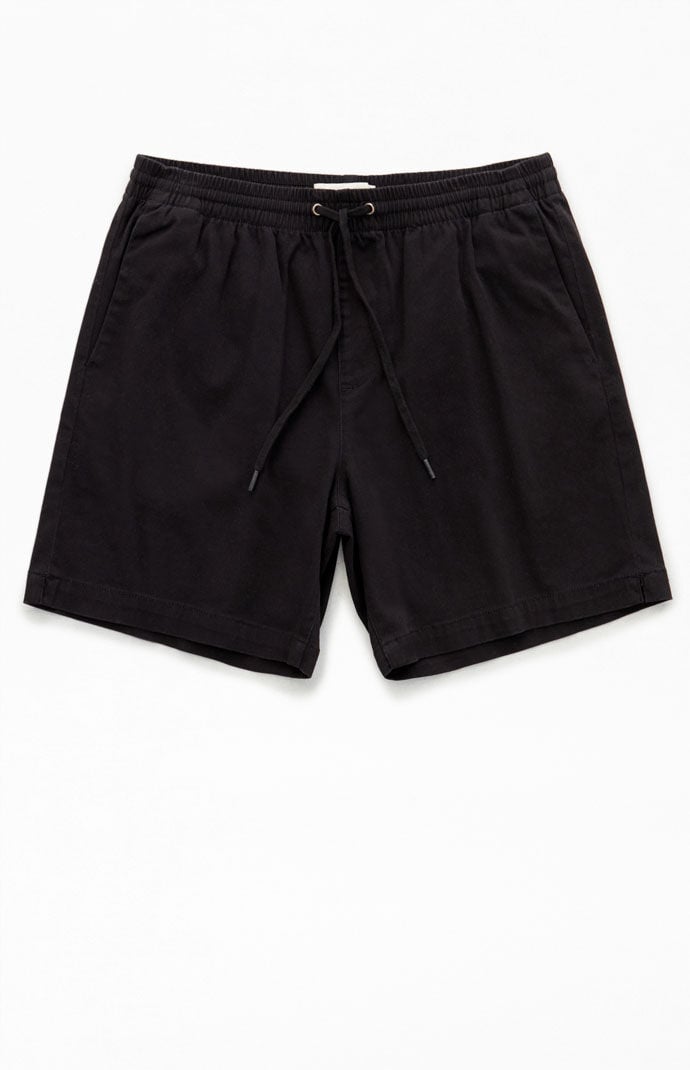 Image: Black Twill Volley Shorts