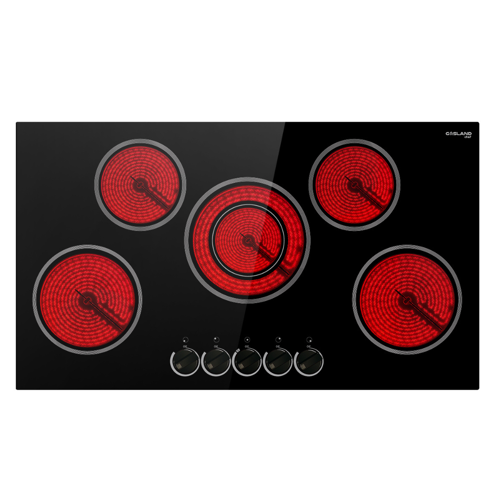 GASLAND 36 Inch 5 Burner Knob Control Radiant Ceramic Cooktop