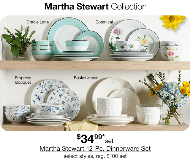 Martha Stewart 12-Pc. Dinnerware Set