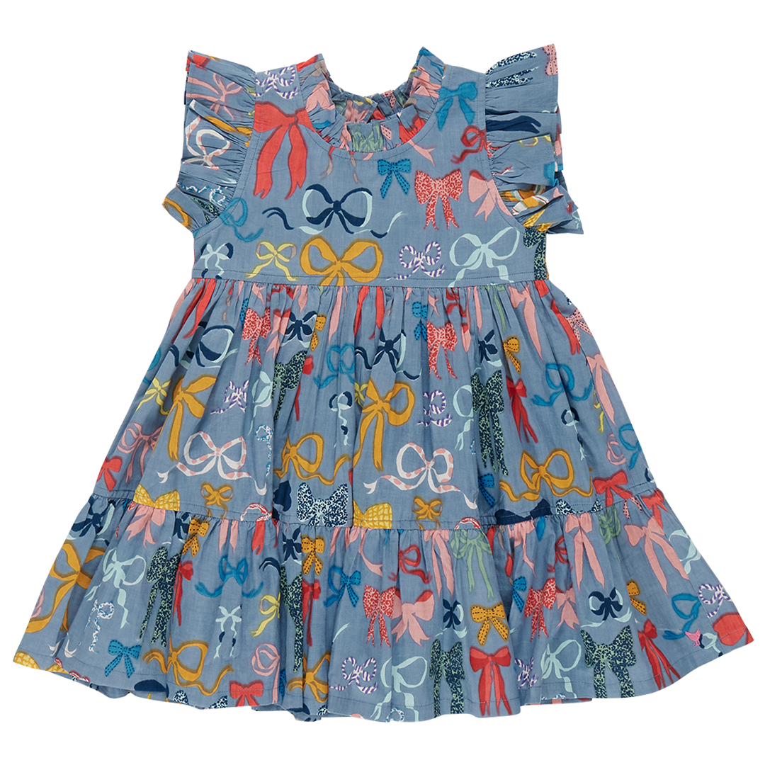 Image of Girls Jennifer Dress - Bows on Bows