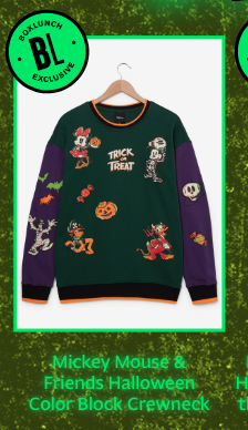 Mickey Mouse and Friends Halloween Color Block Crewneck