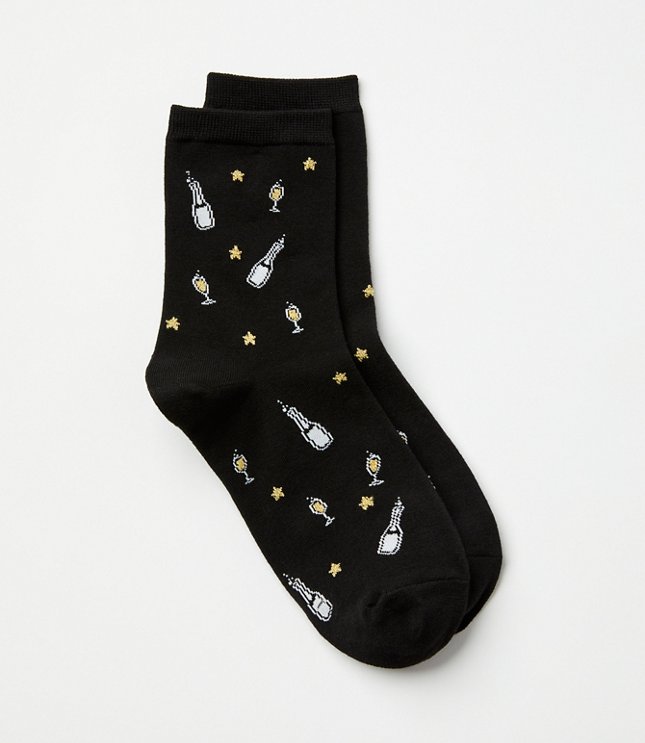 Champagne Pop Crew Socks