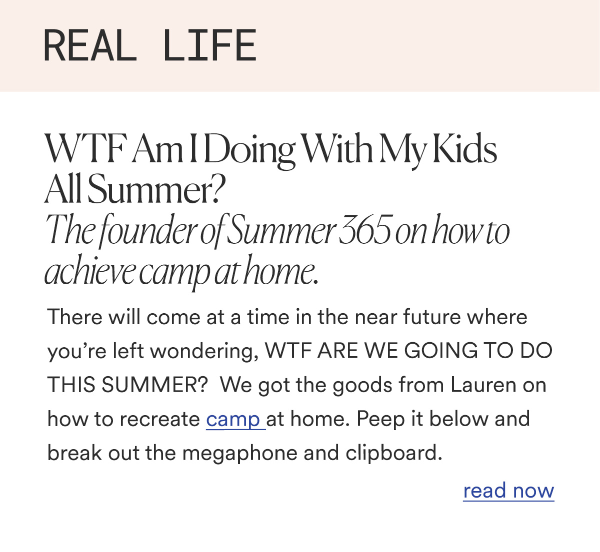 REAL LIFE WTF Am I Doing With My Kids All Summer?