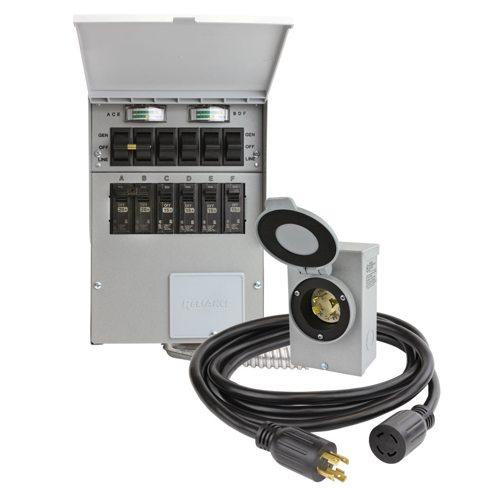 Image of Reliance 306CRK Pro/Tran-2 Indoor 6 Circuit Transfer Switch COmbo Kit W/ Meters