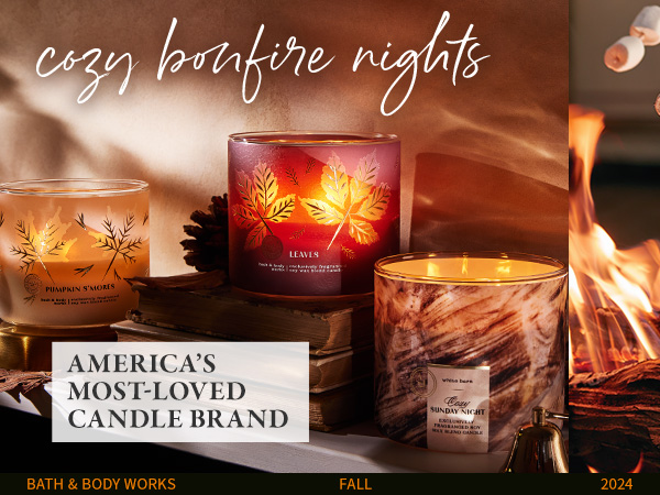 Cozy bonfire nights. America's most loved candle brand.