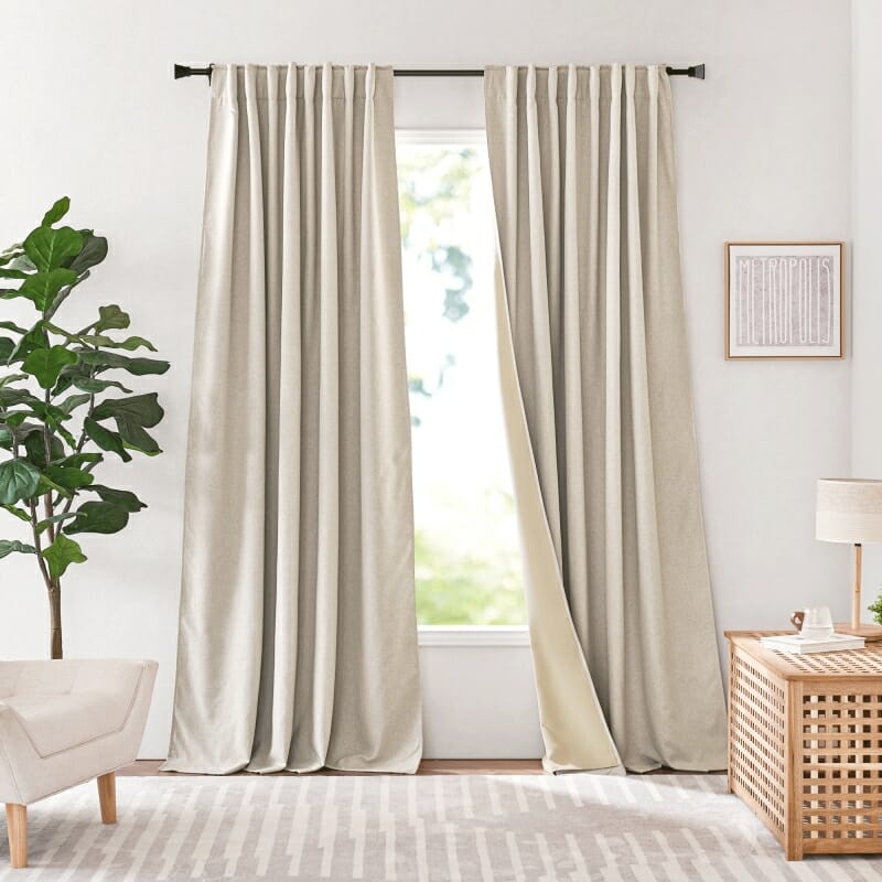 Laborien Blackout Thermal Linen Look Textured Custom Curtain