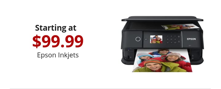 Starting at $99.99 Epson Inkjets