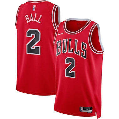  Nike Lonzo Ball Red  Swingman Jersey - Icon Edition