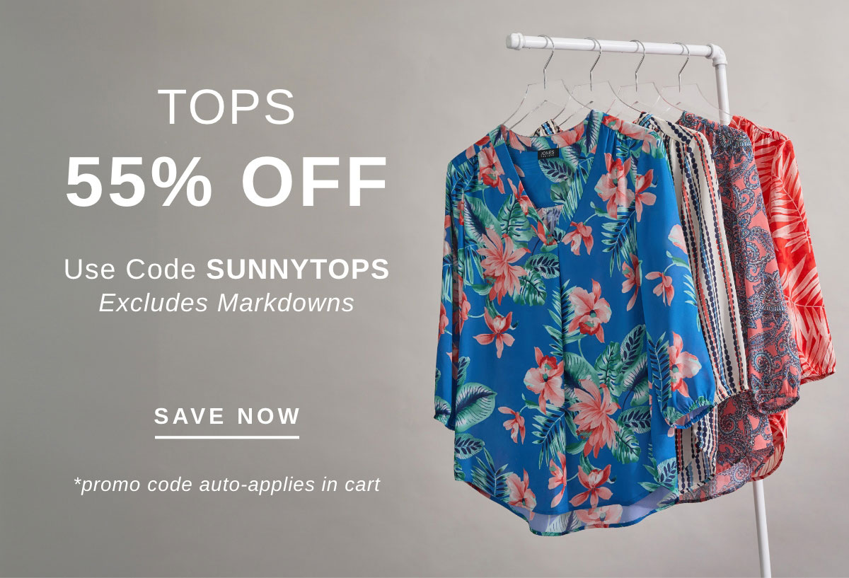 TOPS 55% OFF | SAVE NOW