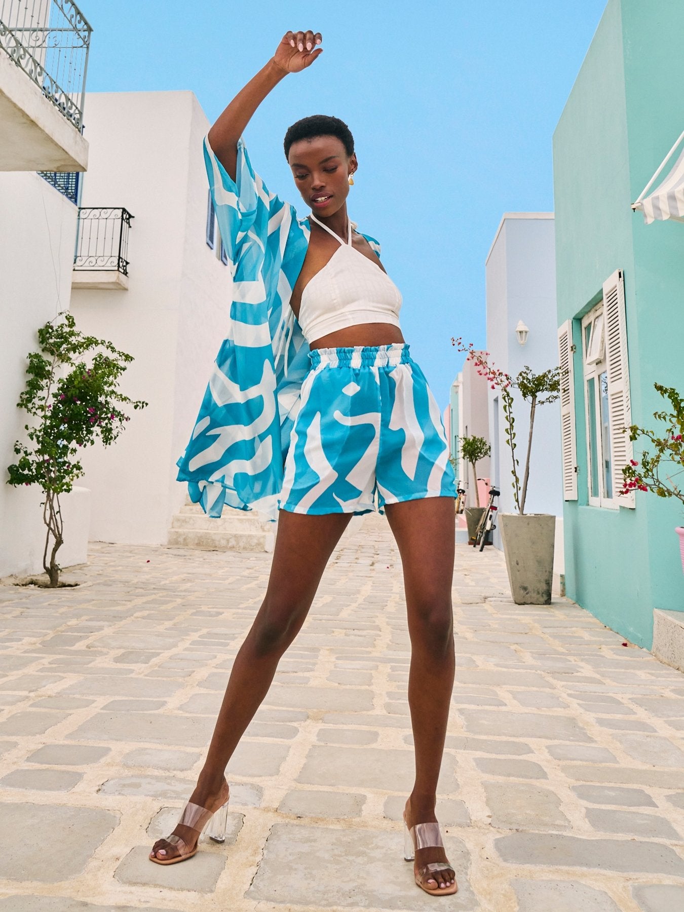 Image of Fekh Shorts - Swirl Blu