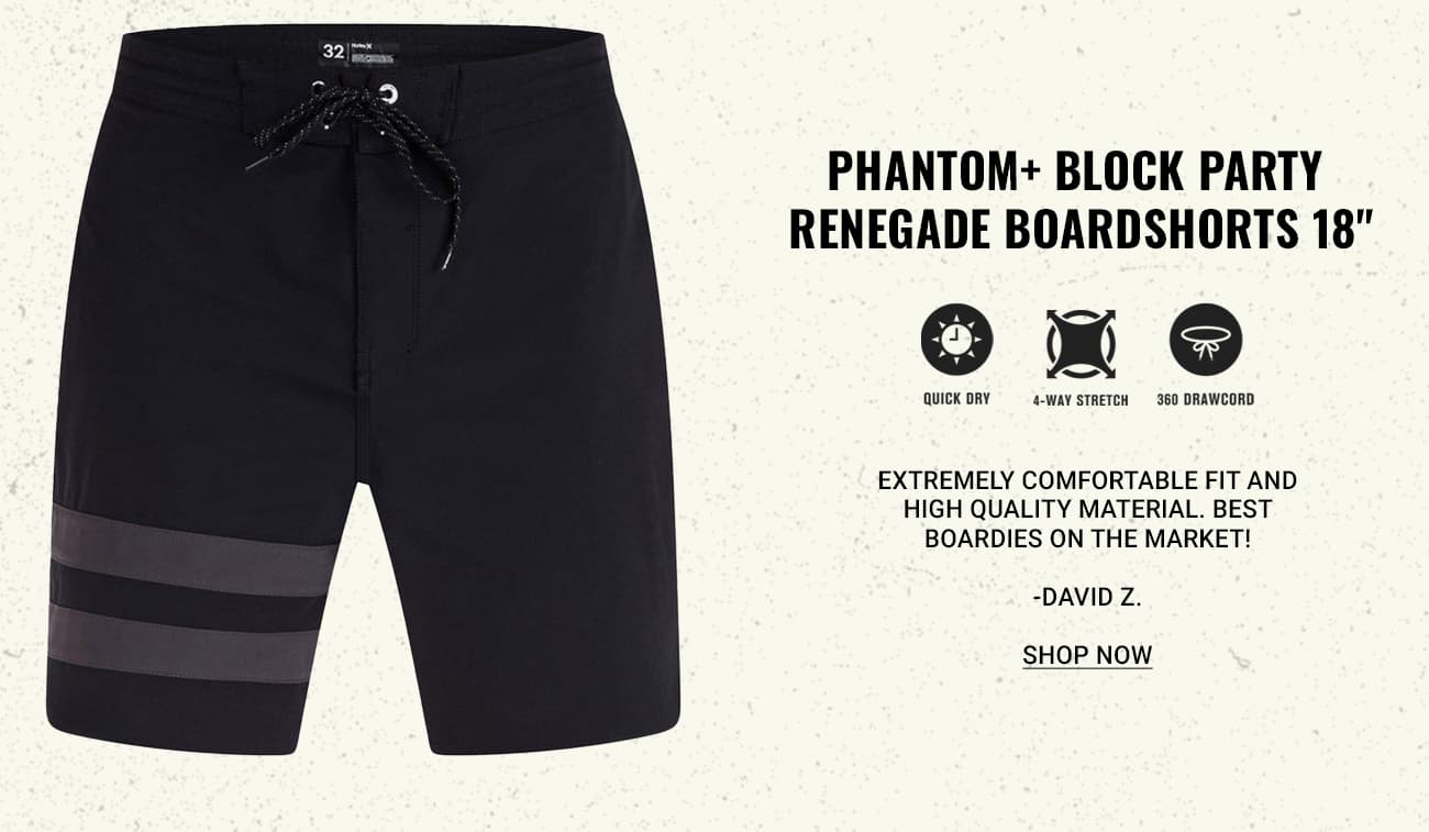 Phantom+ Block Party Renegade Boardshorts 18'' | Shop Now