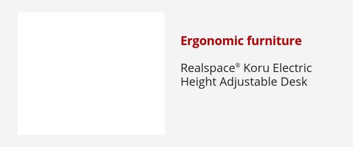 Ergonomic furniture Realspace® Koru Electric Height Adjustable Desk