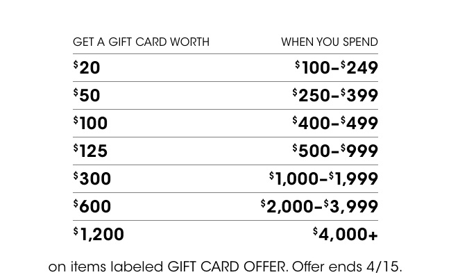 Get a gift card worth up to $1200