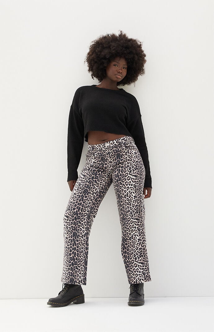 Image: Casey Leopard Low Rise Baggy Jeans