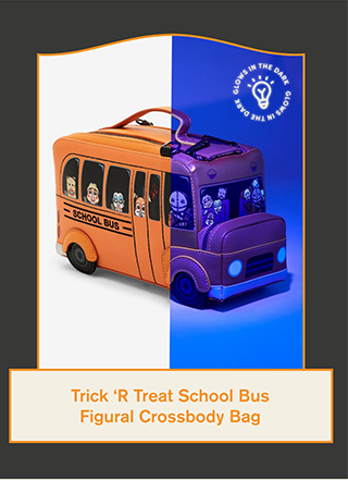 Trick R Treat School Bus Figural Crossbody Bag