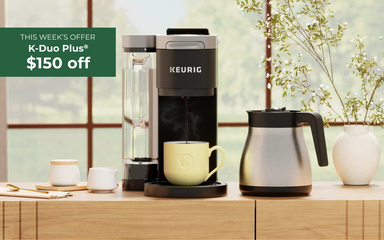 Get the K-Duo Plus® Coffee Maker for $49.99 as a Starter Kit!