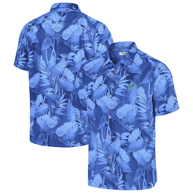  Tommy Bahama Blue  Bahama Coast Nuevo Fronds Camp Button-Up Shirt