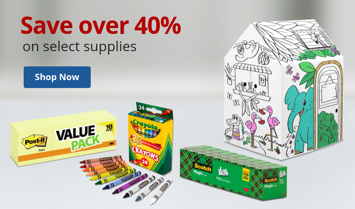 Save over 40% on select supplies - Shop Now