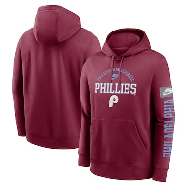  Nike Burgundy  Cooperstown Collection Splitter Club Fleece Pullover Hoodie