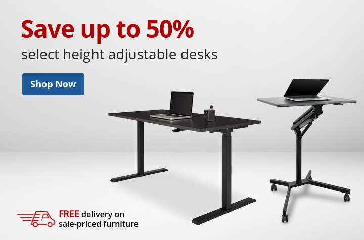 Save up to 50% on select Height Adjustable desks